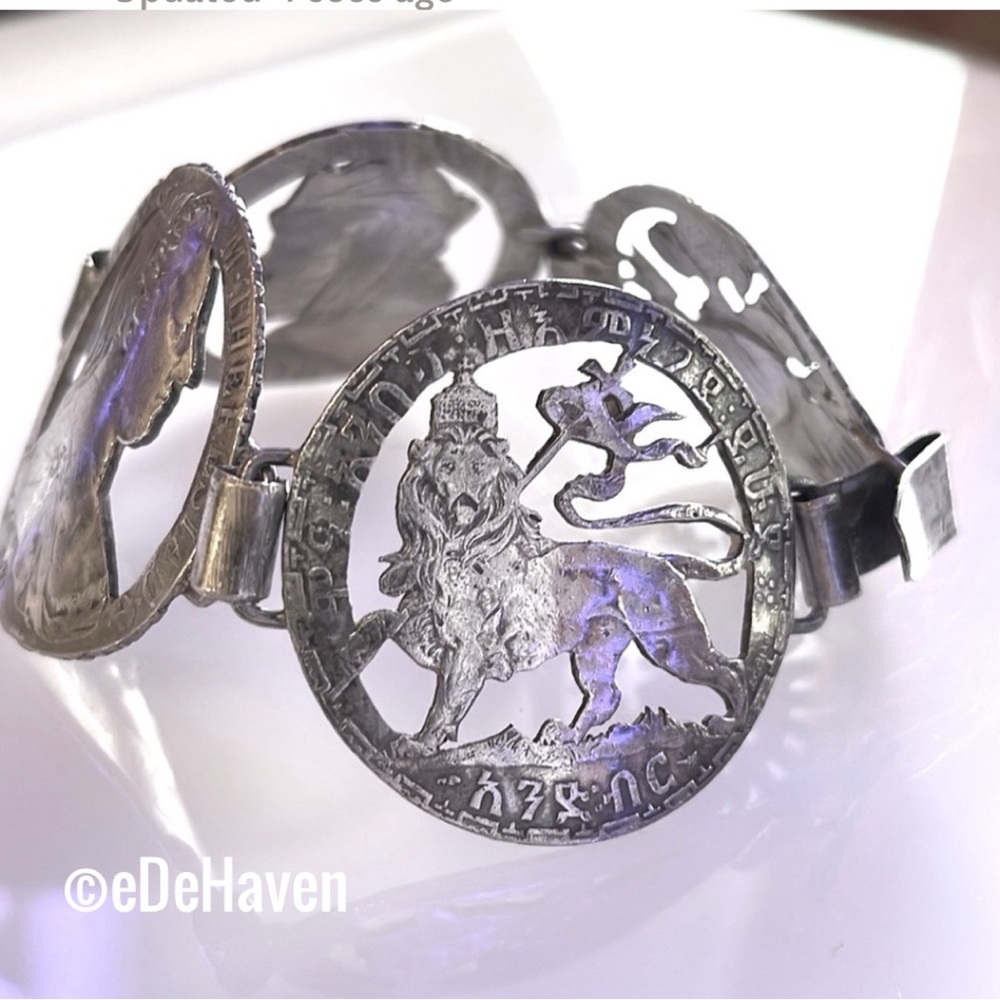 Sterling Large coin Bracelet